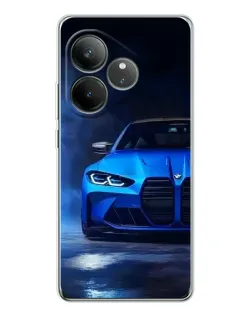 Чехол для Realme GT Neo 7 с картинкой «Голубая BMW M4» Чехол для Realme GT Neo 7 с картинкой «Голубая BMW M4»