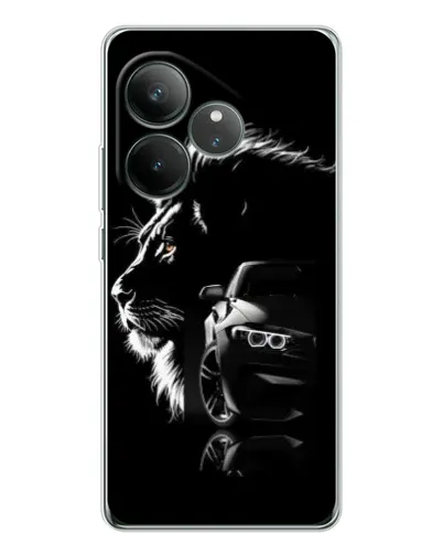 Чехол для Realme GT Neo 7 с картинкой «BMW и лев»
