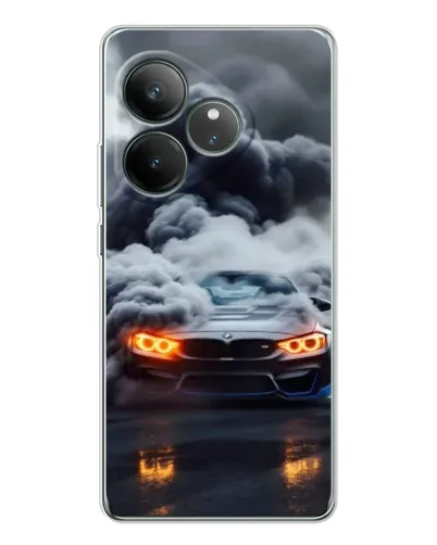 Чехол для Realme GT Neo 7 с картинкой «BMW в дыму»