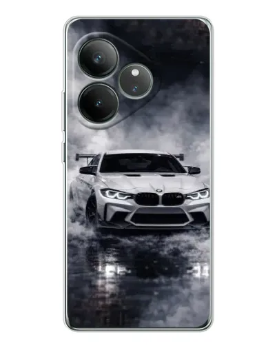 Чехол для Realme GT Neo 7 с картинкой «BMW сквозь туман»