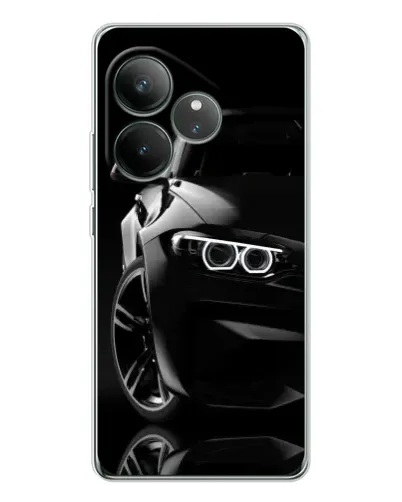 Чехол для Realme GT Neo 7 с картинкой «Черная BMW — профиль» Чехол для Realme GT Neo 7 с картинкой «Черная BMW — профиль»