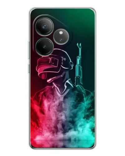 Чехол для Realme GT Neo 7 с картинкой «PUBG — огненный воин»