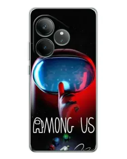Чехол для Realme GT Neo 7 с картинкой «Красный импостер — макро» Чехол для Realme GT Neo 7 с картинкой «Красный импостер — макро»
