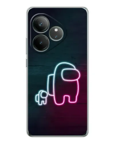 Чехол для Realme GT Neo 7 с картинкой «Among Us неон-арт» Чехол для Realme GT Neo 7 с картинкой «Among Us неон-арт»
