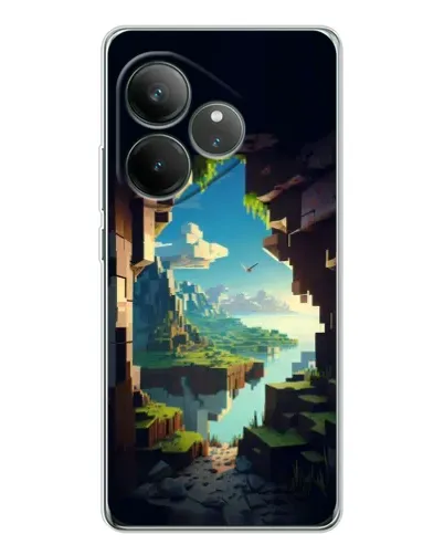 Чехол для Realme GT Neo 7 с картинкой «Вид из пещеры»