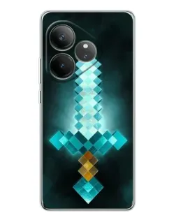 Чехол для Realme GT Neo 7 с картинкой «Алмазный меч неон» Чехол для Realme GT Neo 7 с картинкой «Алмазный меч неон»