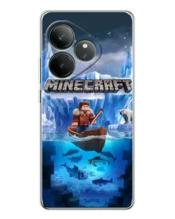 Чехол для Realme GT Neo 7 с картинкой «Minecraft ледяной мир» Чехол для Realme GT Neo 7 с картинкой «Minecraft ледяной мир»