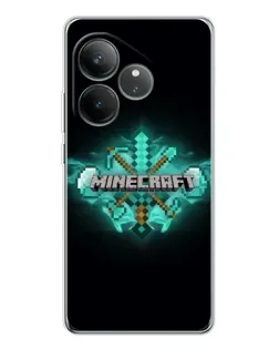 Чехол для Realme GT Neo 7 с картинкой «Minecraft Diamond лого» Чехол для Realme GT Neo 7 с картинкой «Minecraft Diamond лого»