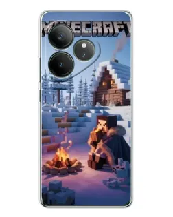Чехол для Realme GT Neo 7 с картинкой «Зимний Minecraft» Чехол для Realme GT Neo 7 с картинкой «Зимний Minecraft»