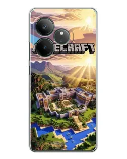 Чехол для Realme GT Neo 7 с картинкой «Minecraft панорама» Чехол для Realme GT Neo 7 с картинкой «Minecraft панорама»