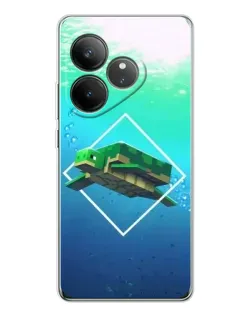 Чехол для Realme GT Neo 7 с картинкой «Черепаха Minecraft» Чехол для Realme GT Neo 7 с картинкой «Черепаха Minecraft»