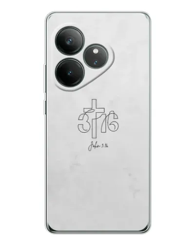 Чехол для Realme GT Neo 7 с картинкой «Иоанна 3:16 Крест»