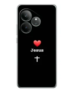 Чехол для Realme GT Neo 7 с картинкой «Сердце - Jesus» Чехол для Realme GT Neo 7 с картинкой «Сердце - Jesus»