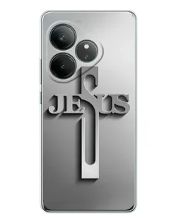 Чохол для Realme GT Neo 7 з картинкою «Металевий хрест Jesus» Чохол для Realme GT Neo 7 з картинкою «Металевий хрест Jesus»