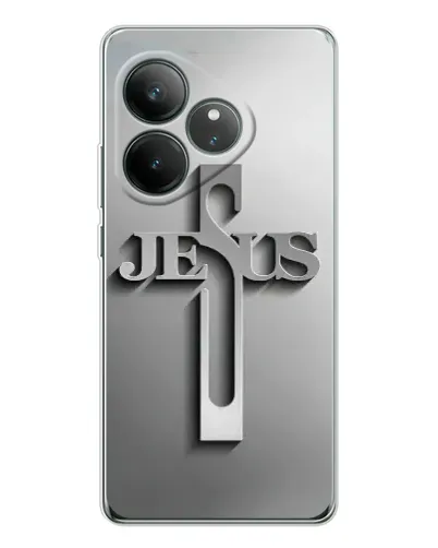 Чохол для Realme GT Neo 7 з картинкою «Металевий хрест Jesus» Чохол для Realme GT Neo 7 з картинкою «Металевий хрест Jesus»