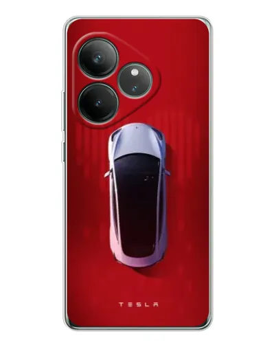 Чехол для Realme GT Neo 7 с картинкой «Tesla Top View»