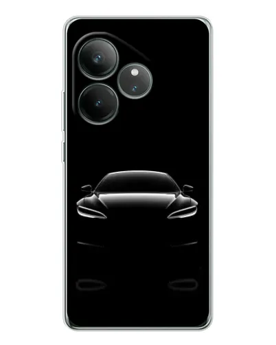 Чехол для Realme GT Neo 7 с картинкой «Силуэт Tesla Night»