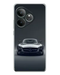 Чехол для Realme GT Neo 7 с картинкой «Mercedes на черном» Чехол для Realme GT Neo 7 с картинкой «Mercedes на черном»