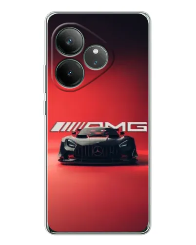 Чехол для Realme GT Neo 7 с картинкой «Mercedes AMG — красная линия»