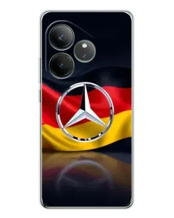 Чехол для Realme GT Neo 7 с картинкой «Mercedes — флаг Германии» Чехол для Realme GT Neo 7 с картинкой «Mercedes — флаг Германии»