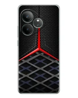 Чехол для Realme GT Neo 7 с картинкой «Mercedes Carbon Grid» Чехол для Realme GT Neo 7 с картинкой «Mercedes Carbon Grid»