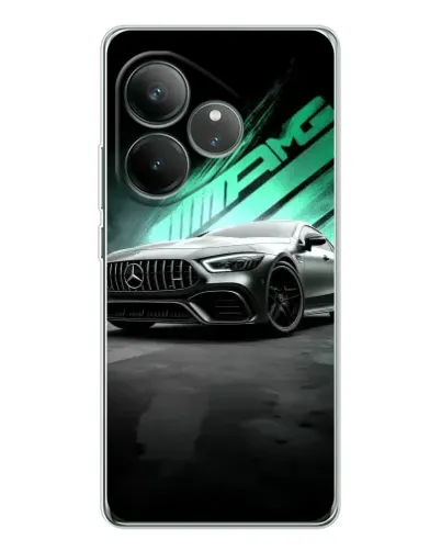 Чехол для Realme GT Neo 7 с картинкой «Темный Mercedes AMG»