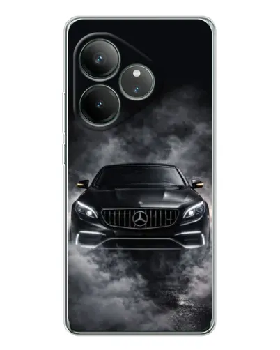 Чехол для Realme GT Neo 7 с картинкой «Mercedes в дыму»