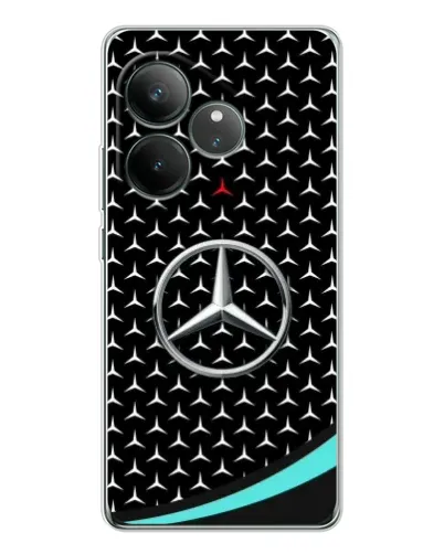Чехол для Realme GT Neo 7 с картинкой «Mercedes — бирюзовый акцент»