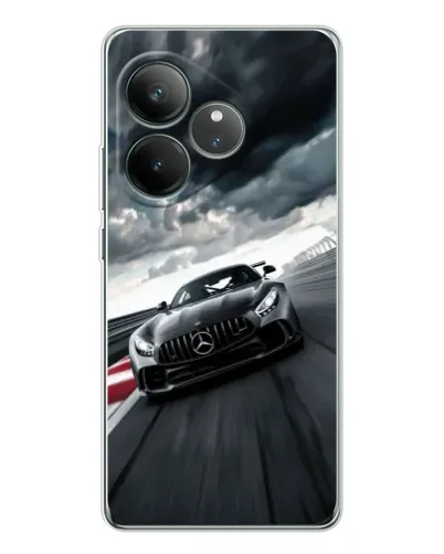 Чехол для Realme GT Neo 7 с картинкой «Гоночный Mercedes AMG»