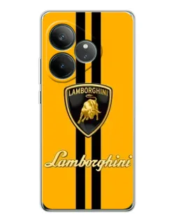 Чехол для Realme GT Neo 7 с картинкой «Lamborghini Stripe желтый»