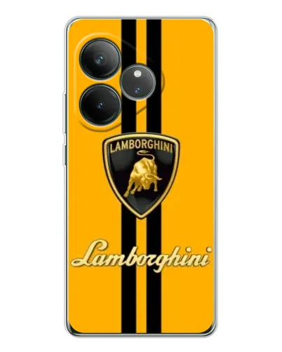 Чехол для Realme GT Neo 7 с картинкой «Lamborghini Stripe желтый»