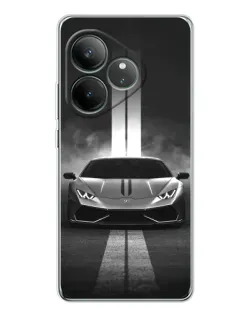 Чехол для Realme GT Neo 7 с картинкой «Lamborghini симметрия дорог»