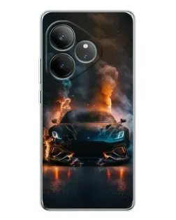 Чехол для Realme GT Neo 7 с картинкой «Lamborghini дымная эстетика»