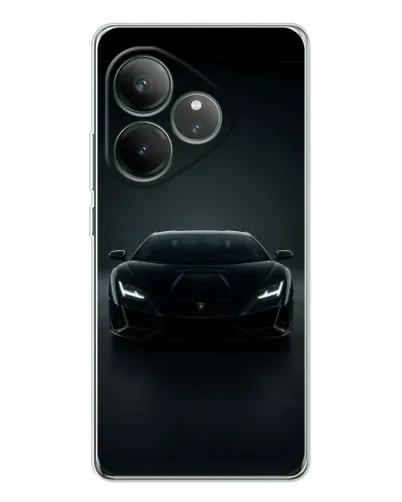 Чехол для Realme GT Neo 7 с картинкой «Черный Lamborghini Aventador»