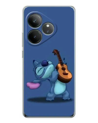 Чехол для Realme GT Neo 7 с картинкой «Стич с укулеле»