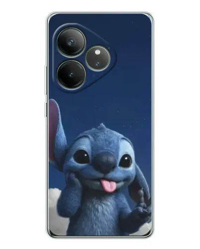 Чехол для Realme GT Neo 7 с картинкой «Стич в облаках»