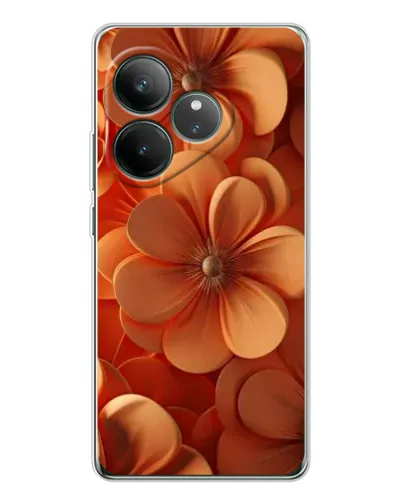 Чехол для Realme GT Neo 7 с картинкой «Оранжевый макро цветок»
