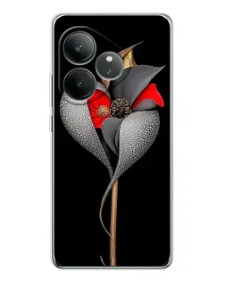 Чехол для Realme GT Neo 7 с картинкой «Серебряный фантазийный цветок» Чехол для Realme GT Neo 7 с картинкой «Серебряный фантазийный цветок»