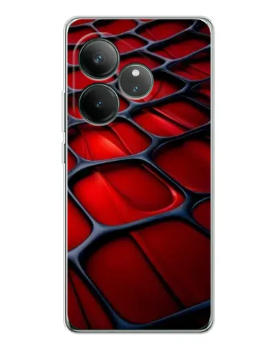 Чехол для Realme GT Neo 7 с картинкой «Красная глянцевая сетка» Чехол для Realme GT Neo 7 с картинкой «Красная глянцевая сетка»