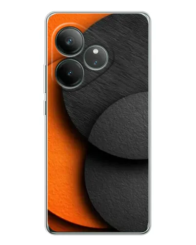 Чехол для Realme GT Neo 7 с картинкой «Геометрия оранжевых кругов» Чехол для Realme GT Neo 7 с картинкой «Геометрия оранжевых кругов»