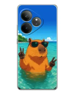 Чехол для Realme GT Neo 7 с картинкой «Морская капибара» Чехол для Realme GT Neo 7 с картинкой «Морская капибара»