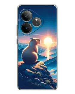 Чехол для Realme GT Neo 7 с картинкой «Закат солнца с капибарой» Чехол для Realme GT Neo 7 с картинкой «Закат солнца с капибарой»