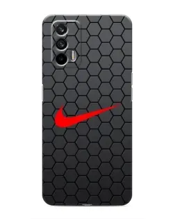 Чехол для Realme GT с картинкой «Nike — карбоновая сетка»