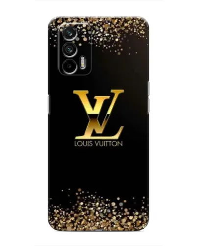 Чехол для Realme GT с картинкой «LV — золотые искры»