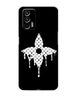 Чехол для Realme GT с картинкой «Цветочная монограмма»