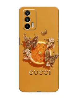 Чохол для Realme GT з картинкою «Gucci — золоті метелики»