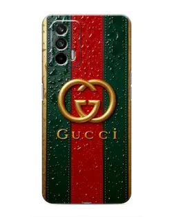 Чохол для Realme GT з картинкою «Gucci — фірмова смуга та золото»