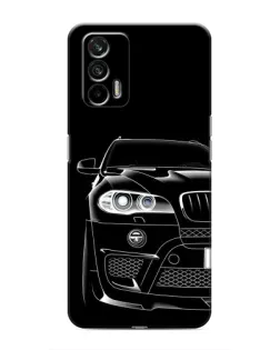 Чехол для Realme GT с картинкой «Темный силуэт BMW»