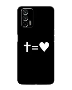 Чехол для Realme GT с картинкой «Крест и Сердце»