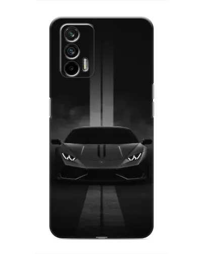 Чехол для Realme GT с картинкой «Lamborghini симметрия дорог»